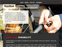 Tablet Screenshot of done-deal-adhesives.com